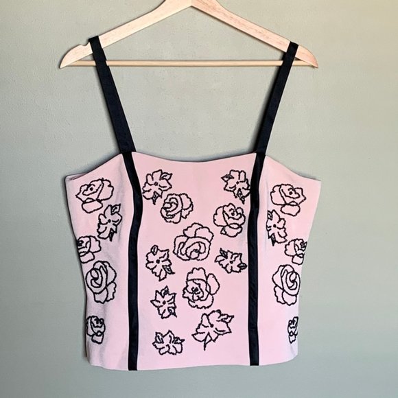 Joseph Ribkoff Tops - Vintage deadstock Joseph Ribkoff pink beaded tank
